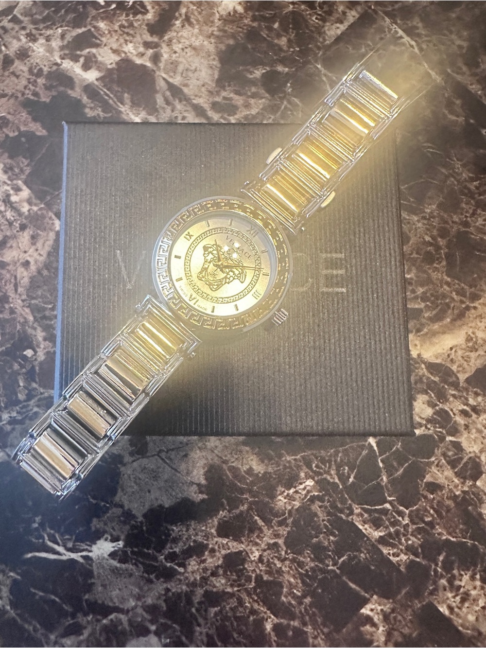 Versace Two-Tone Medusa Bracelet Watch in Gold and Silver - Picture 9 of 11